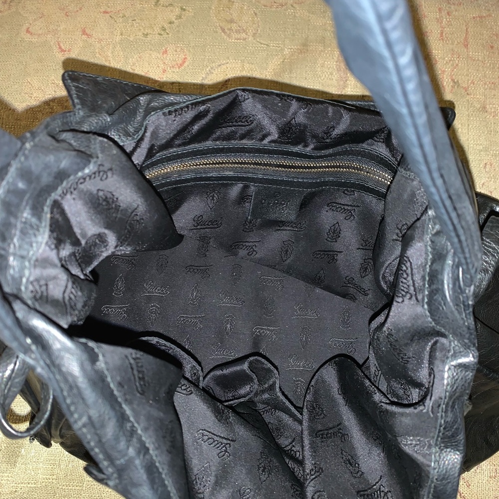 Gucci Hobo Bag Black Leather - Picture 6 of 8